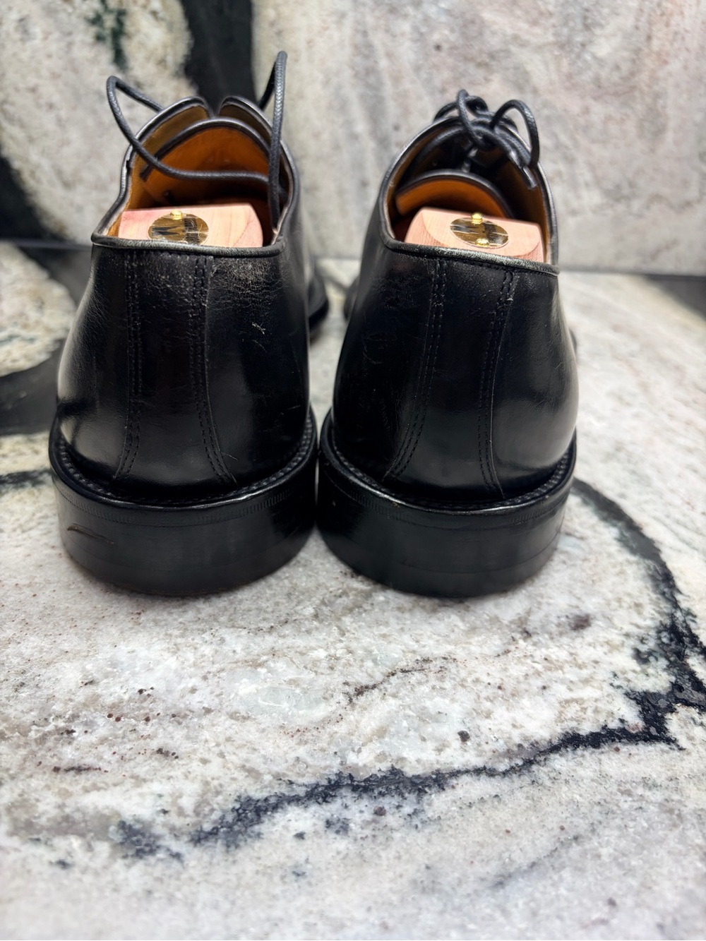Vintage a.Testoni Wilkes Bashford Black Leather Oxfords Men’s US 9.5 - Picture 8 of 12